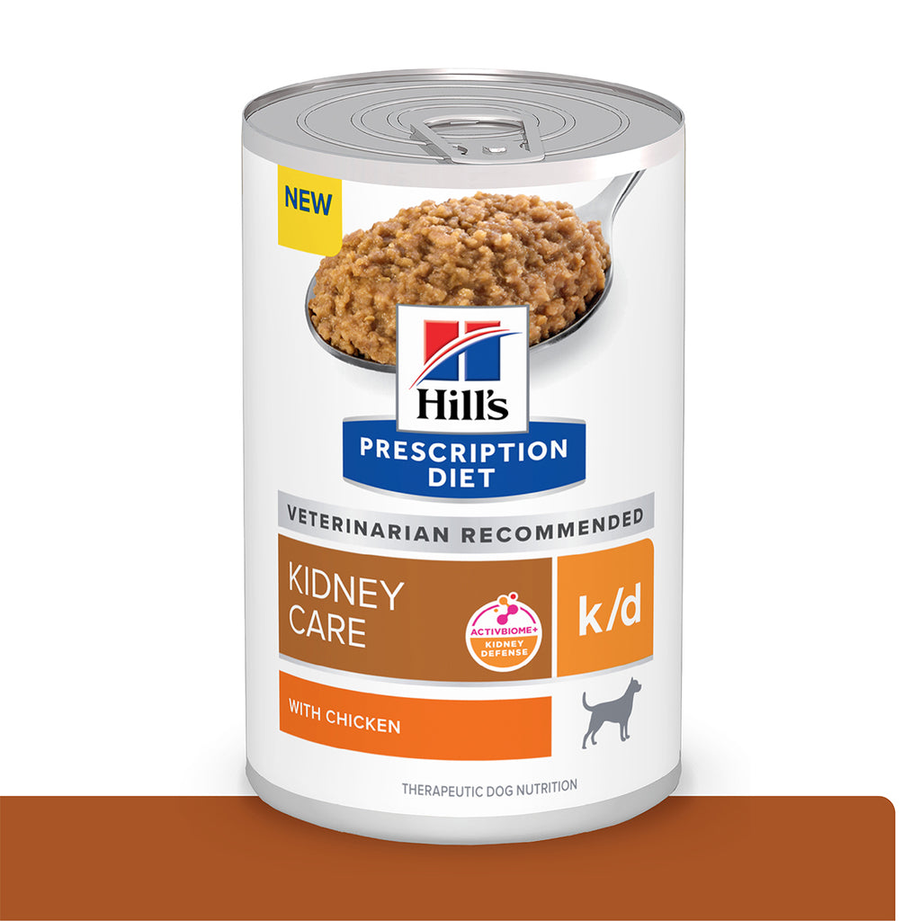 Hill's Prescription Diet Kidney Care k/d Alimento Húmedo Cuidado Renal Perro Adulto Receta Pollo en Paté 12 Latas De 370 g