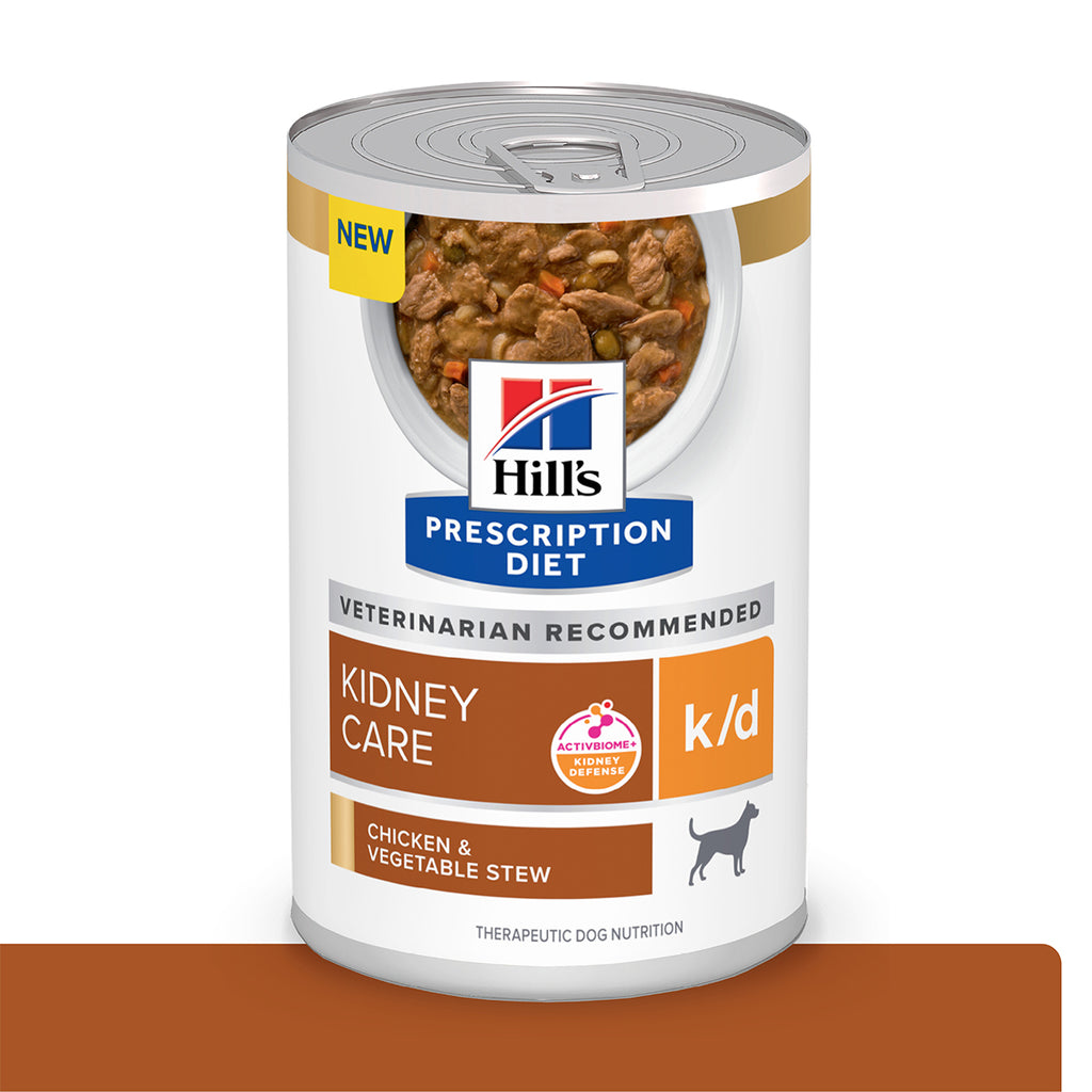 Hill's Prescription Diet Kidney Care k/d Alimento Húmedo Para Perro Adulto Receta Pollo En Estofado 12 Latas De 354 Gr