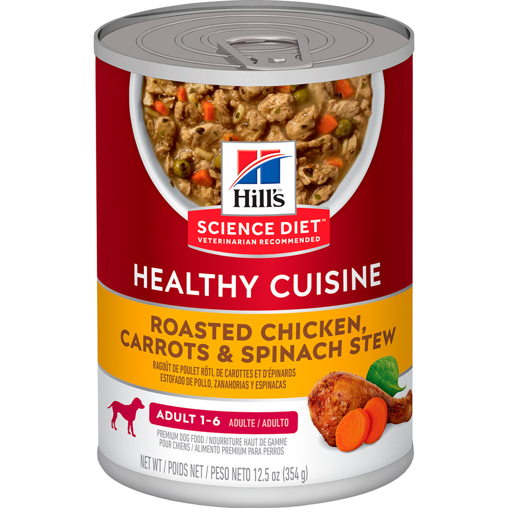 Hill's Science Diet Healthy Cuisine Alimento Tipo Estofado Perro Adulto Receta Pollo 12 Latas De 354 g