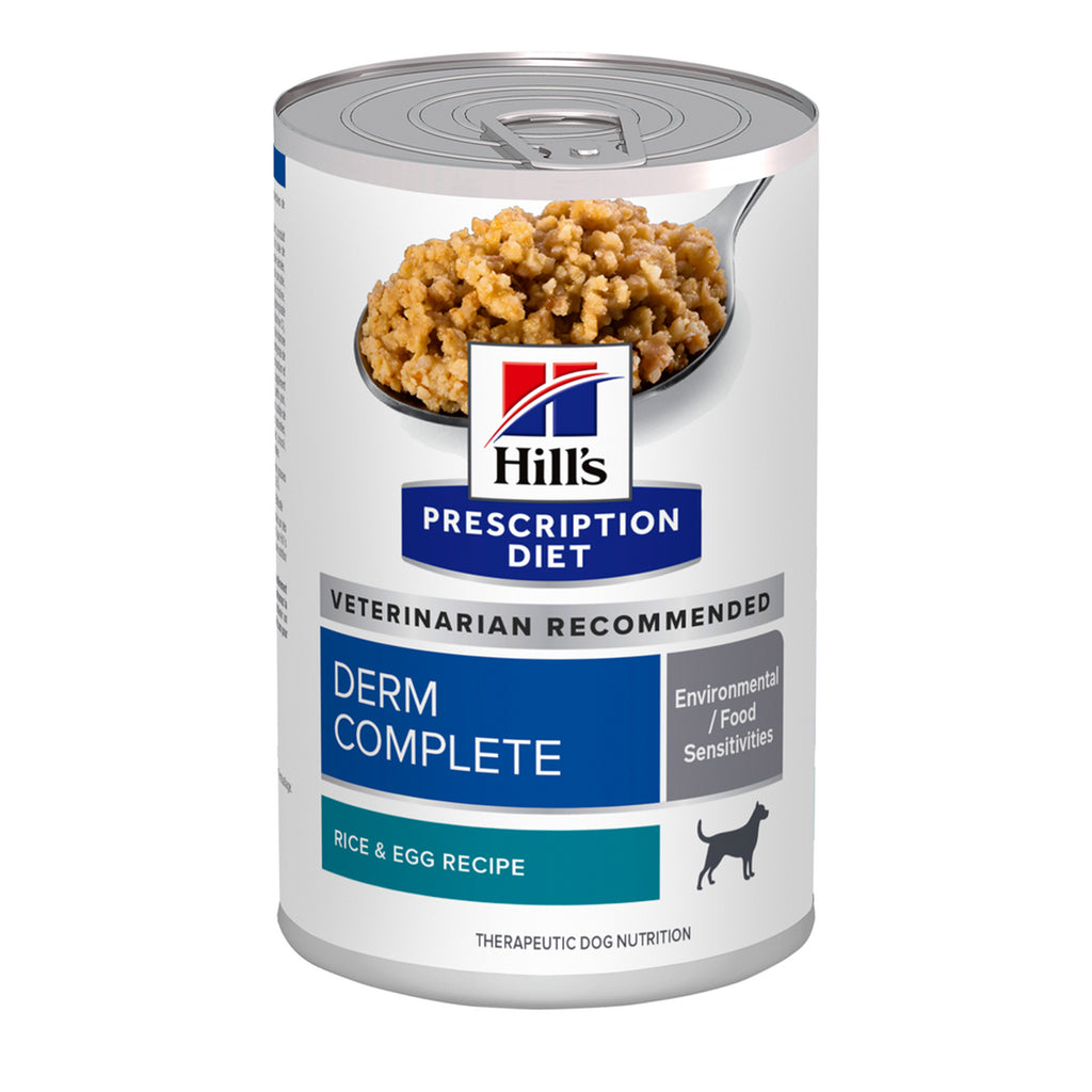 Hill's Prescription Diet Derm Complete Alimento Húmedo Cuidado Dermatológico Para Perro 12 Latas De 370 g