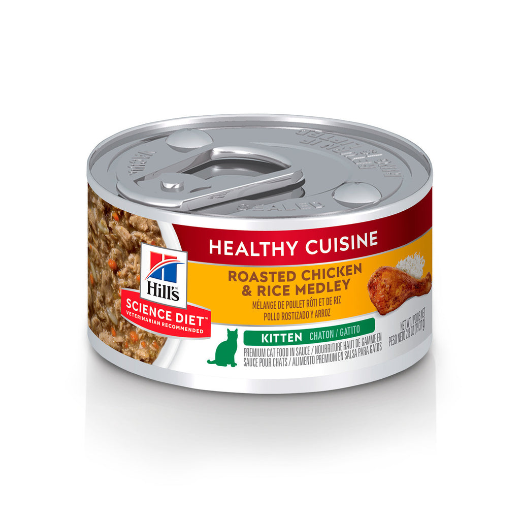 Hill's Science Diet Healthy Cuisine Alimento Húmedo Estofado Gatito Receta Pollo 24 Latas De 79.37 g