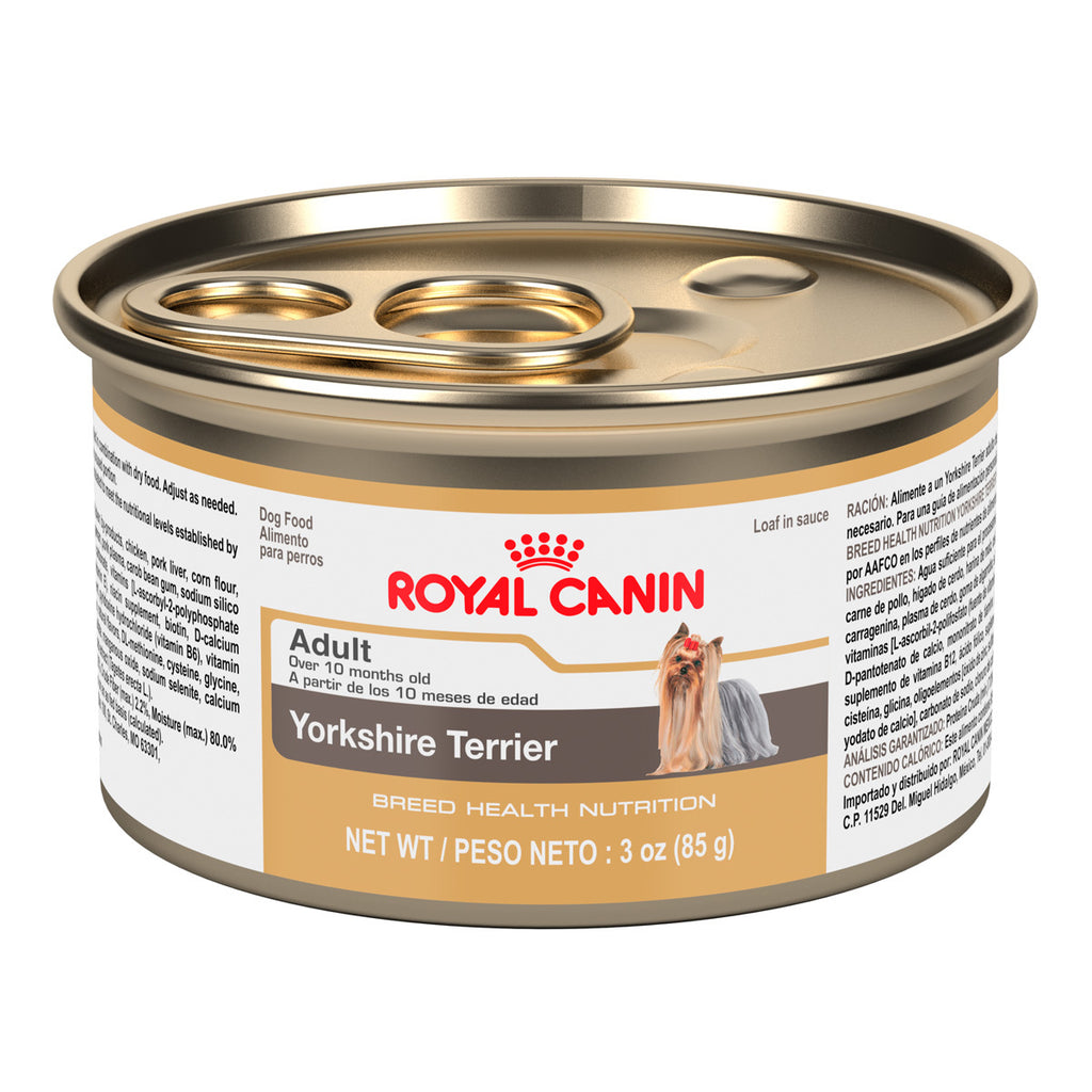 Royal Canin Alimento Húmedo Para Perro Adulto Raza Yorkshire Terrier Receta Pollo 24 Latas De 85 g