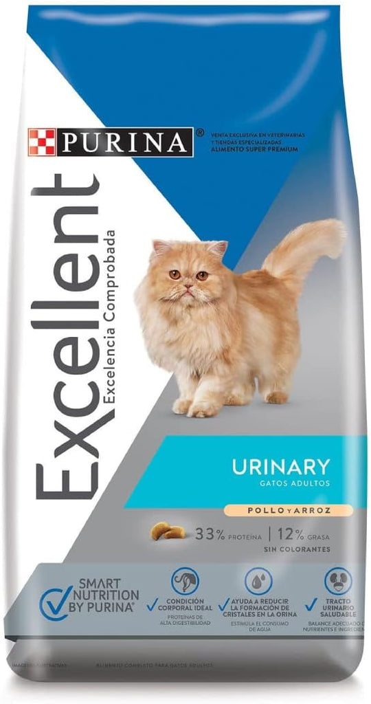Purina Excellent Gato Adulto Urinario Sabor Pollo y Arroz 3 Kg