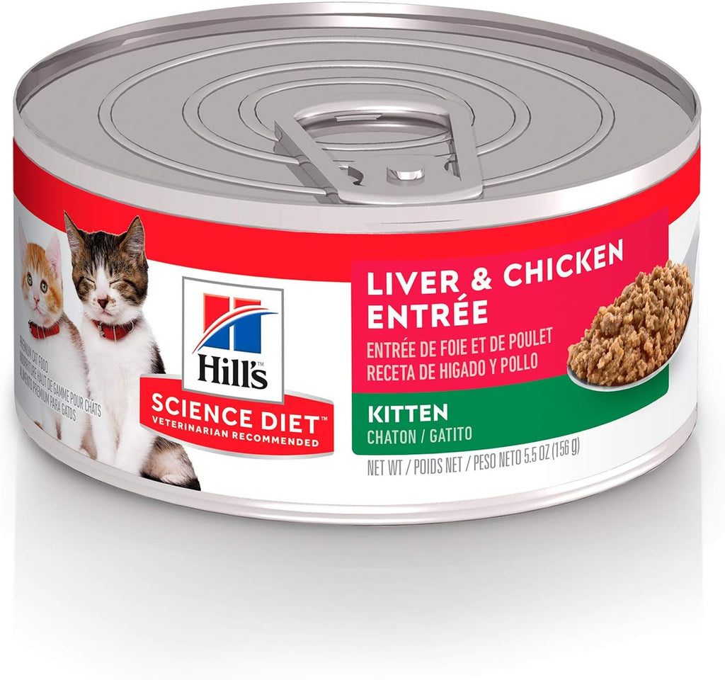 Hill's Science Diet Kitten Alimento Húmedo Gatito Receta Hígado y Pollo 24 Latas De 156 g