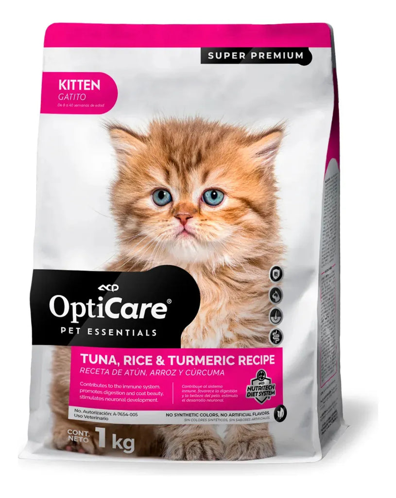 OptiCare Alimento Super Premium Para Gatito Alimento Seco 1 Kg