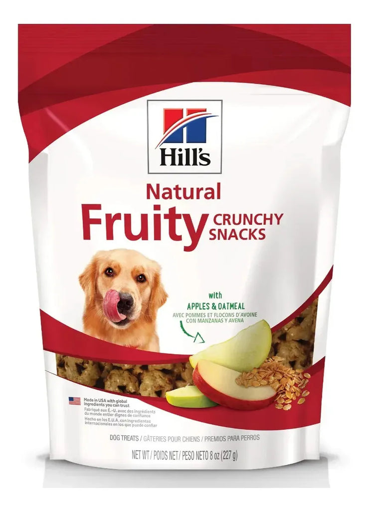 Hill's Science Diet Fruity Snacks Premios Crujientes para Perro Receta Manzana y Avena 227 g