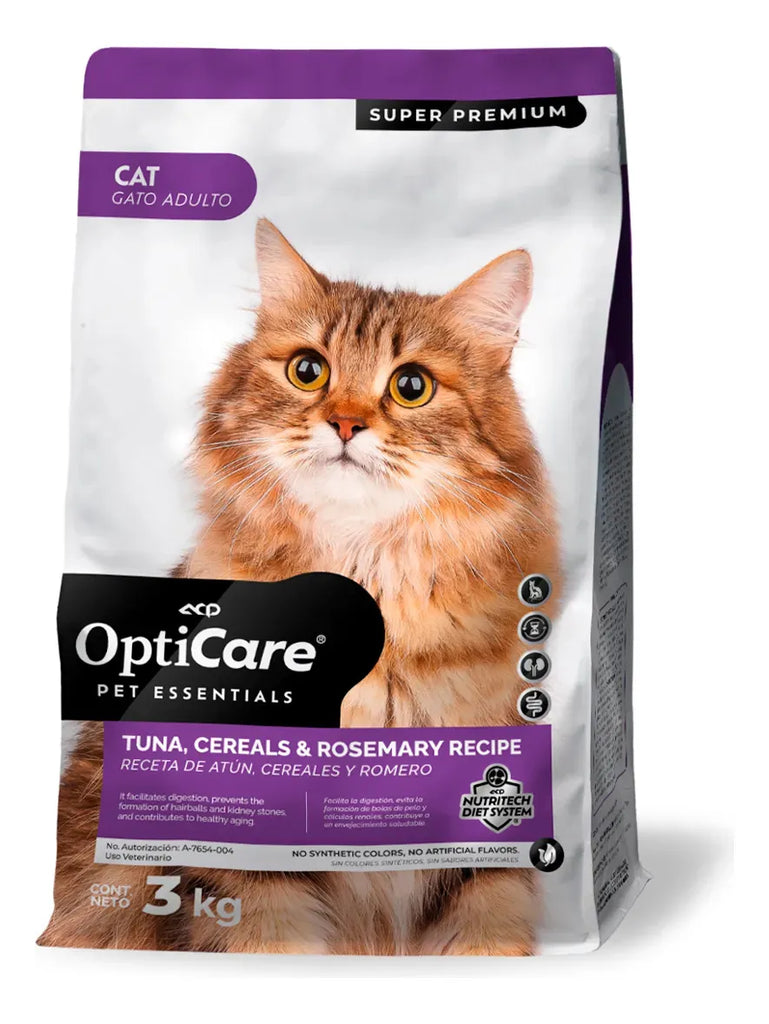 Opticare Super Premium Alimento Seco Gato Adulto 3 Kg