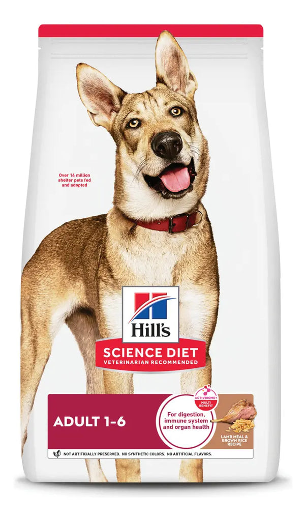 Hill's Science Diet Perro Adulto 1-6 Raza Mediana Receta Cordero 14.9 Kg