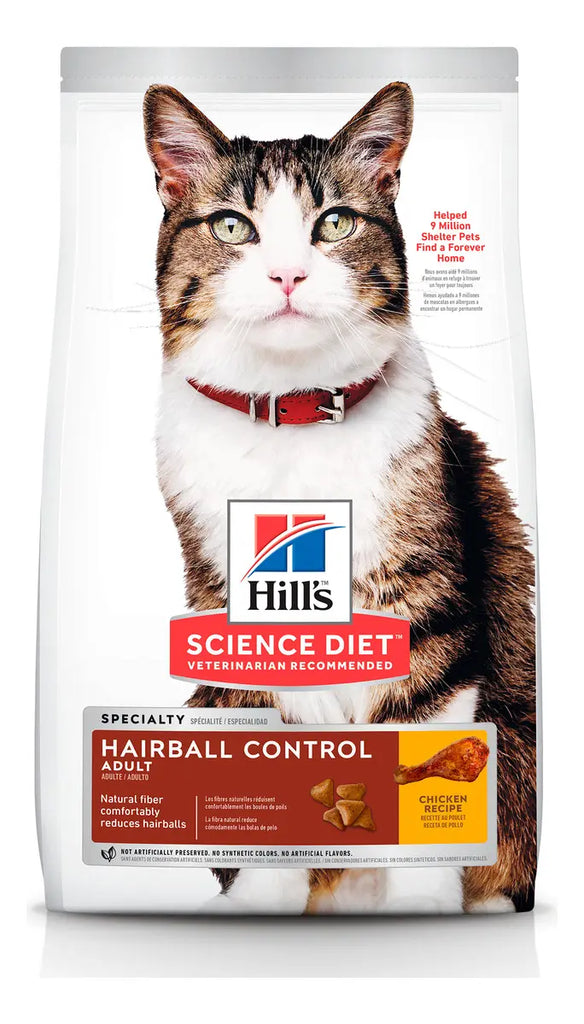 Hill's Science Diet Hairball Control alimento seco para gato adulto 7.03 Kg