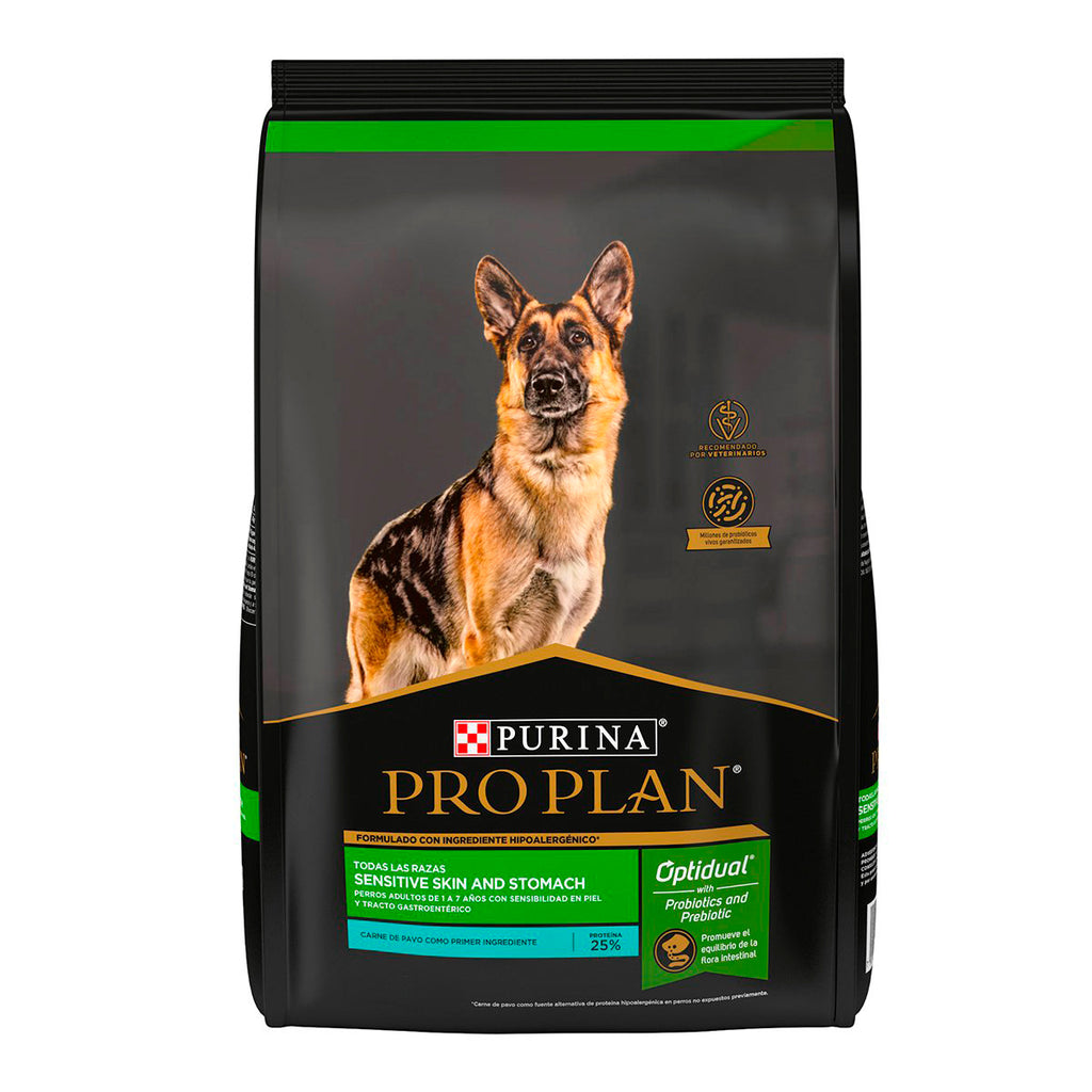 Pro Plan Optidual Sensitive Skin & Stomach Alimento Perro Adulto Todas Las Razas 10 Kg